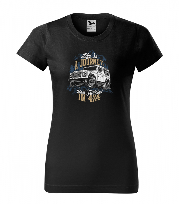 Tricou, idee de cadou, pentru cei pasionati de offroad, Life is a Journey Traveled in 4x4 [1]