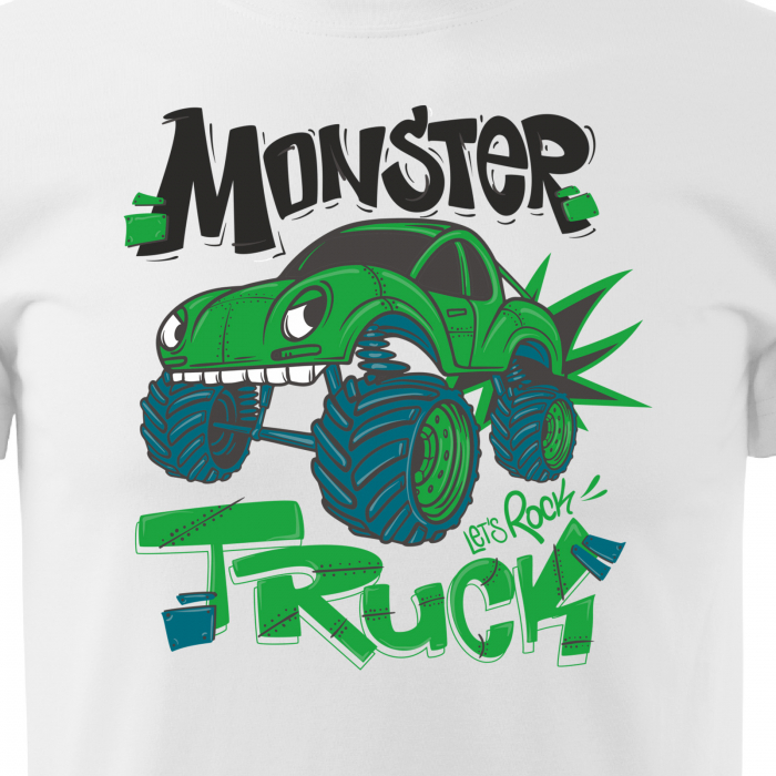 Tricou, idee de cadou, pentru cei pasionati de offroad, Monster Truck. Lets Rock [2]