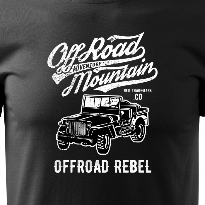 Tricou, idee de cadou, pentru cei pasionati de offroad, Mountain. Offroad Rebel [2]