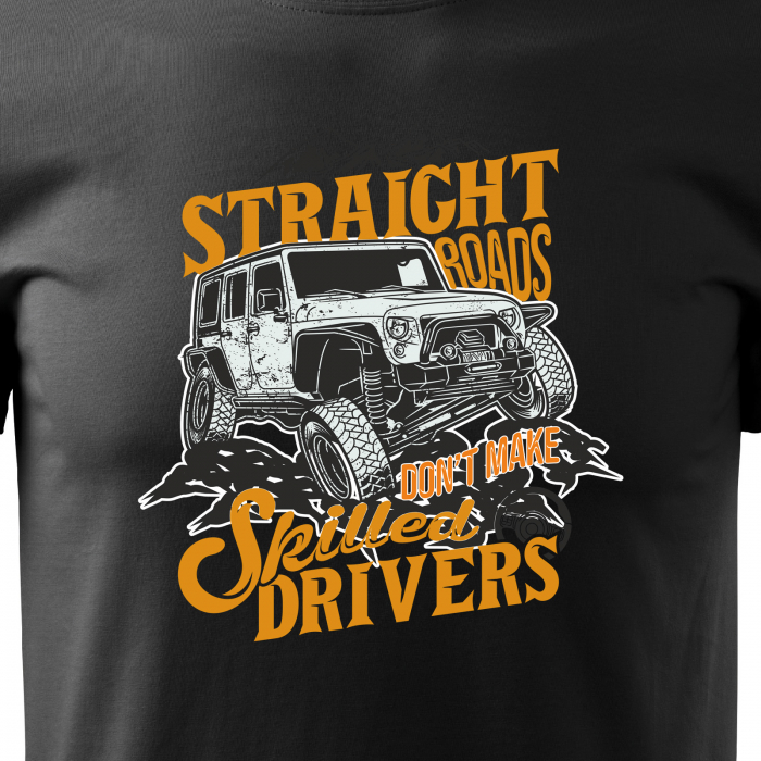 Tricou, idee de cadou, pentru cei pasionati de offroad, No Skilled Drivers [2]