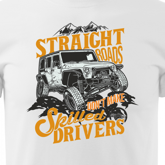 Tricou, idee de cadou, pentru cei pasionati de offroad, No Skilled Drivers [2]