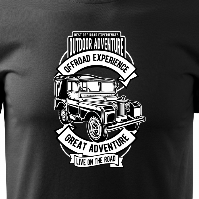 Tricou, idee de cadou, pentru cei pasionati de offroad, Outdoor Adventure. Live on the Road [2]