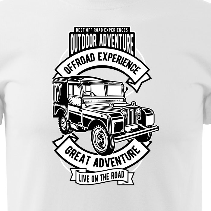 Tricou, idee de cadou, pentru cei pasionati de offroad, Outdoor Adventure. Live on the Road [2]