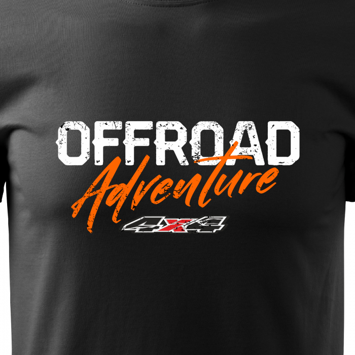 Tricou, idee de cadou, pentru cei pasionati de offroad, Real 4x4 OFFROAD Adventure [2]