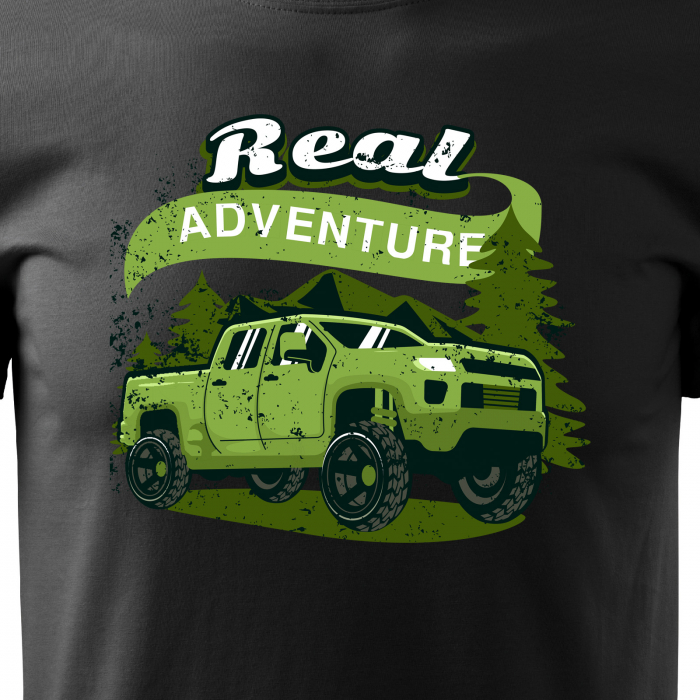 Tricou, idee de cadou, pentru cei pasionati de offroad, Real Adventure [2]