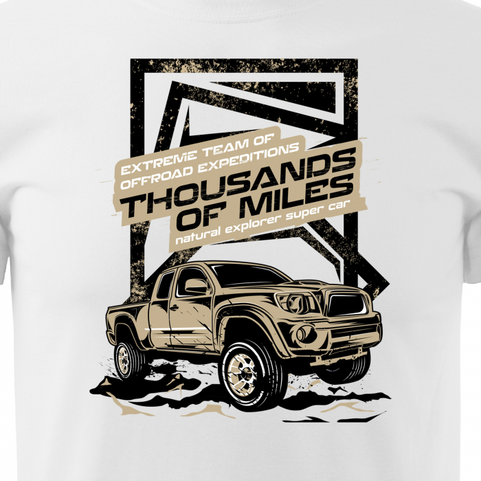 Tricou, idee de cadou, pentru cei pasionati de offroad, Thousands of Miles. Natural Explorer [2]