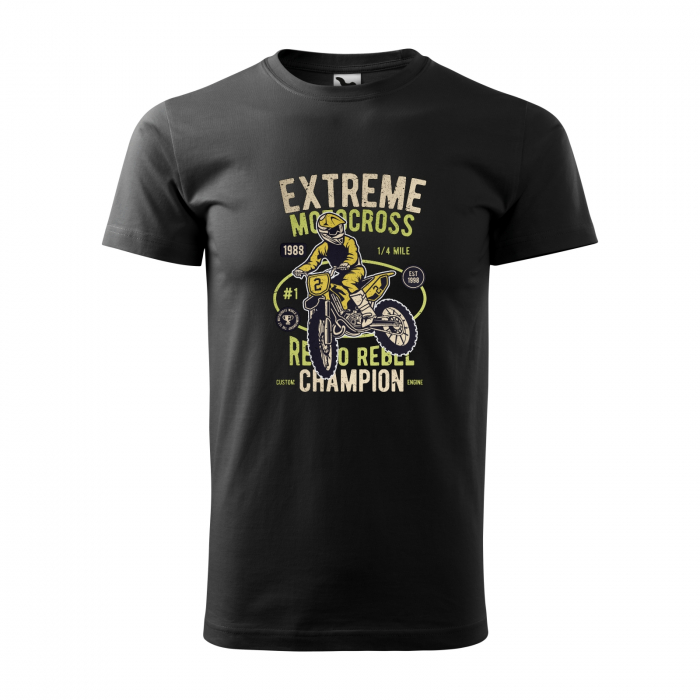 Tricou, idee de cadou, pentru motociclisti de enduro motocross, Extreme Motocross Retro Rebel [2]