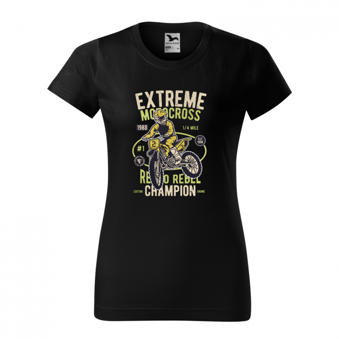Tricou, idee de cadou, pentru motociclisti de enduro motocross, Extreme Motocross Retro Rebel [4]