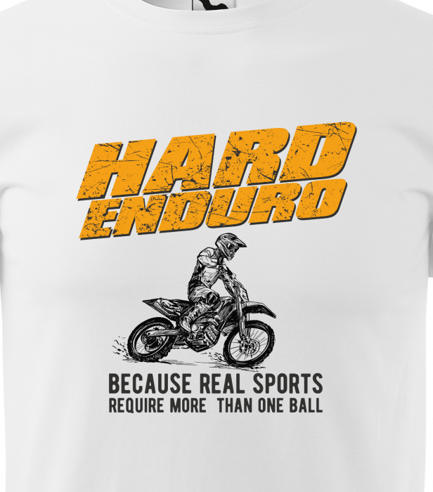 Tricou, idee de cadou, pentru motociclisti de enduro motocross, Hard Enduro Because Real Sports [2]