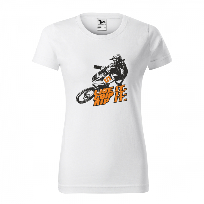Tricou, idee de cadou, pentru motociclisti de enduro motocross, Live It Grip It Rip it [3]