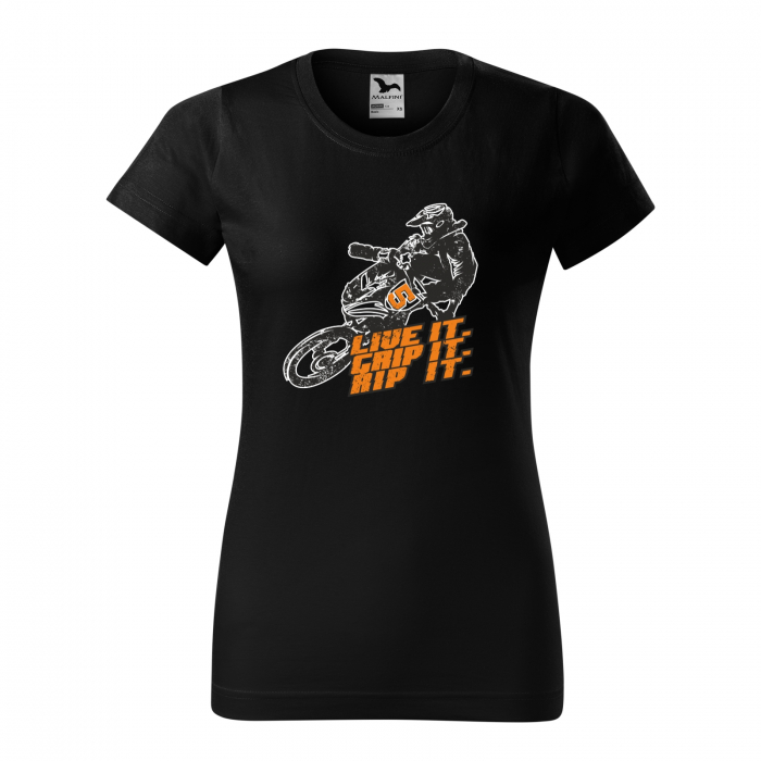 Tricou, idee de cadou, pentru motociclisti de enduro motocross, Live It Grip It Rip it [4]