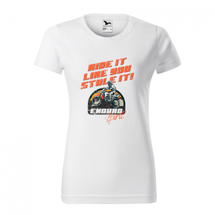 Tricou, idee de cadou, pentru motociclisti de enduro motocross, Ride It Like you Stole It [3]