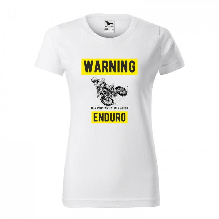 Tricou, idee de cadou, pentru motociclisti de enduro motocross, Warning Always Talk About Enduro [2]
