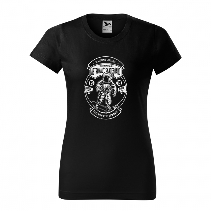 Tricou, idee de cadou, pentru pasionatii de skateboard, Astronaut Skateboard Outer Space [1]