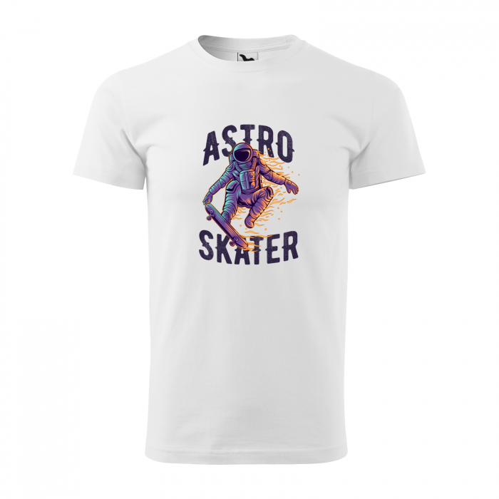 Tricou, idee de cadou, pentru pasionatii de skateboard, AstroSkater in Flames [1]
