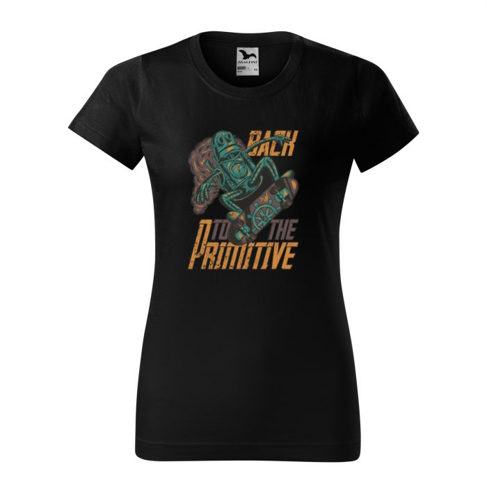 Tricou, idee de cadou, pentru pasionatii de skateboard, Back to The Primitive [1]