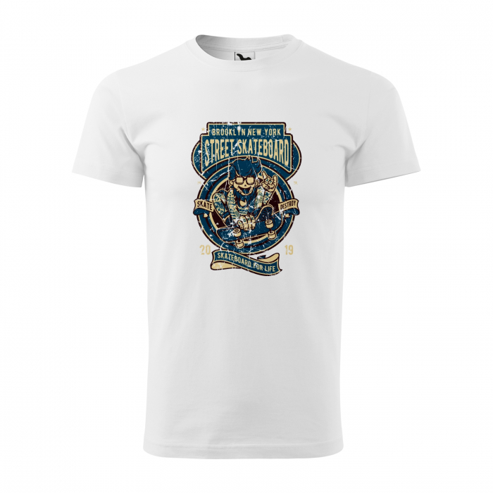 Tricou, idee de cadou, pentru pasionatii de skateboard, Brooklyn Street Skateboarding [1]