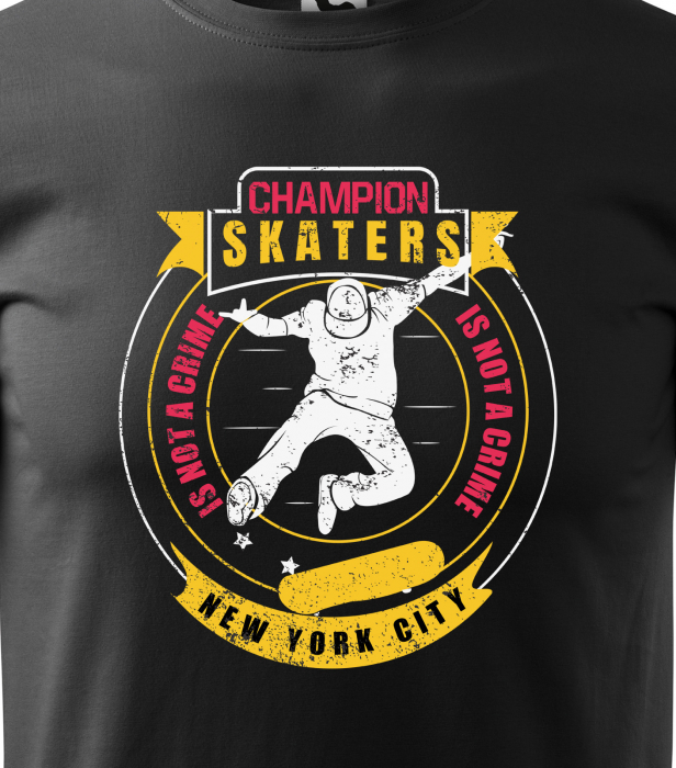 Tricou, idee de cadou, pentru pasionatii de skateboard, Champion Skaters [2]