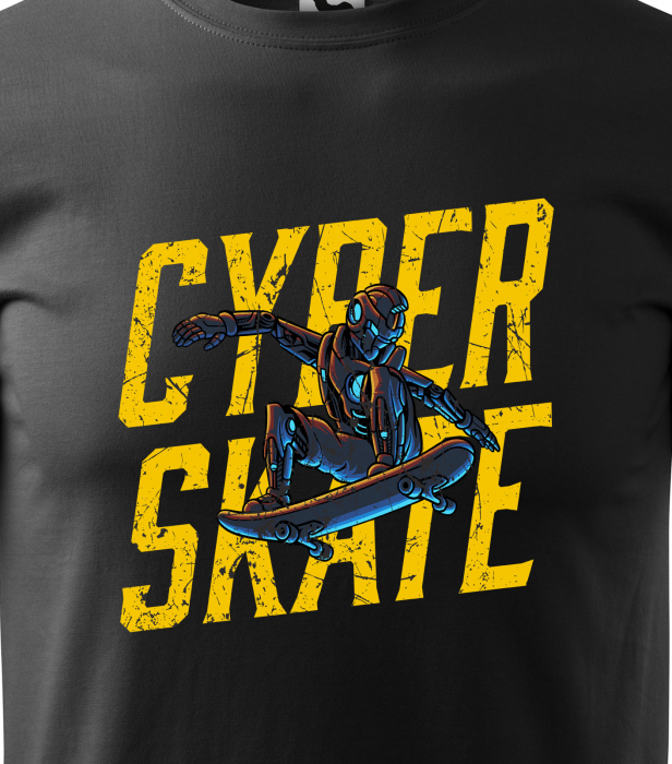 Tricou, idee de cadou, pentru pasionatii de skateboard, Cyberskate [2]