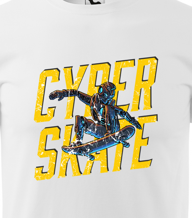 Tricou, idee de cadou, pentru pasionatii de skateboard, Cyberskate [2]