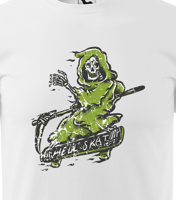 Tricou, idee de cadou, pentru pasionatii de skateboard, Death Hell Skate [2]