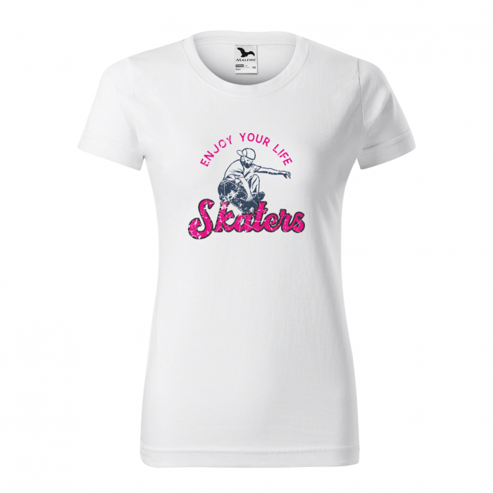 Tricou, idee de cadou, pentru pasionatii de skateboard, Enjoy Your Life With Mask [1]