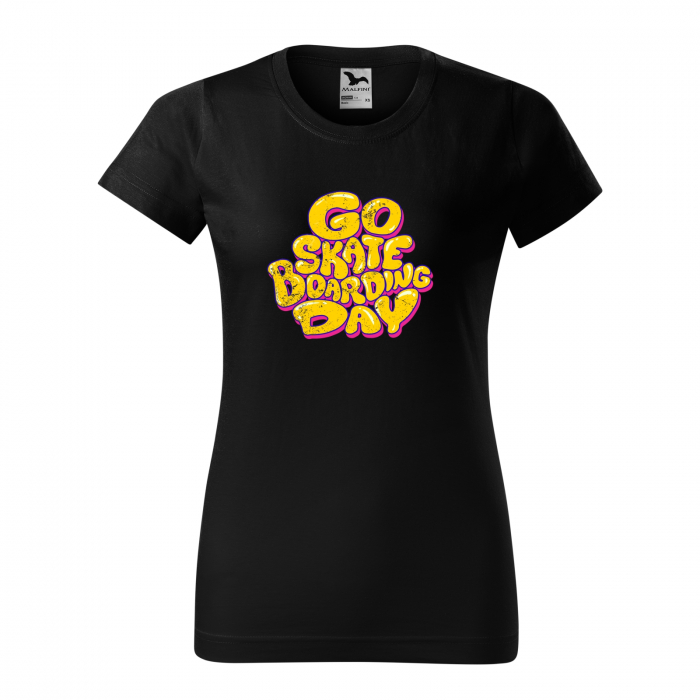 Tricou, idee de cadou, pentru pasionatii de skateboard, Go Skate Boarding Day [1]