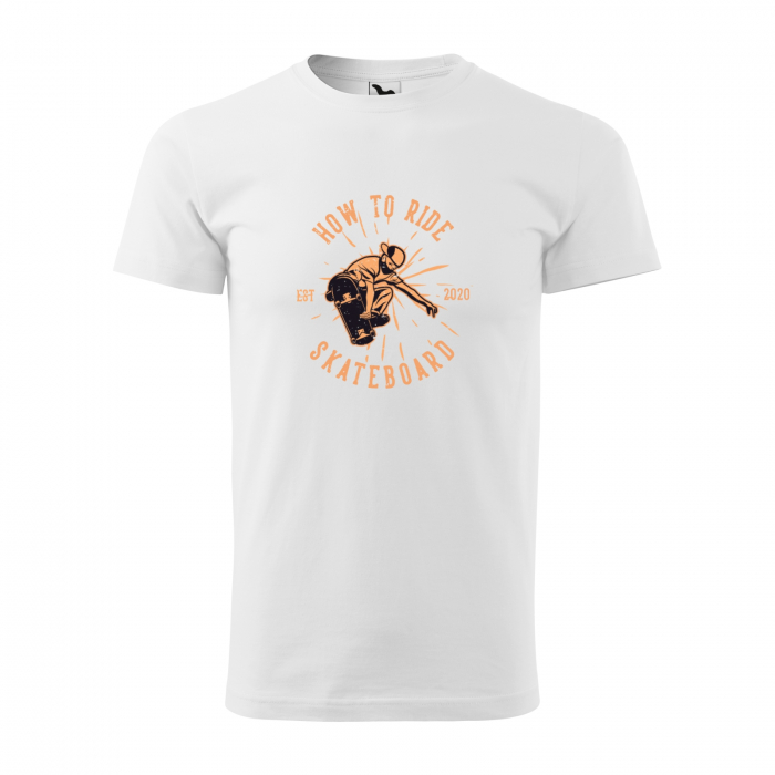 Tricou, idee de cadou, pentru pasionatii de skateboard, How to Ride Skateboard [1]