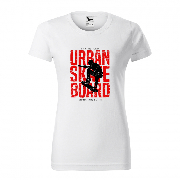 Tricou, idee de cadou, pentru pasionatii de skateboard, Its Time to Jump Urban Skateboard [1]