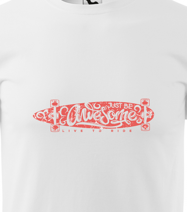 Tricou, idee de cadou, pentru pasionatii de skateboard, Just Be Awesome [2]