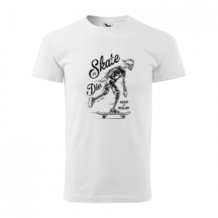 Tricou, idee de cadou, pentru pasionatii de skateboard, Keep on Rolling [1]