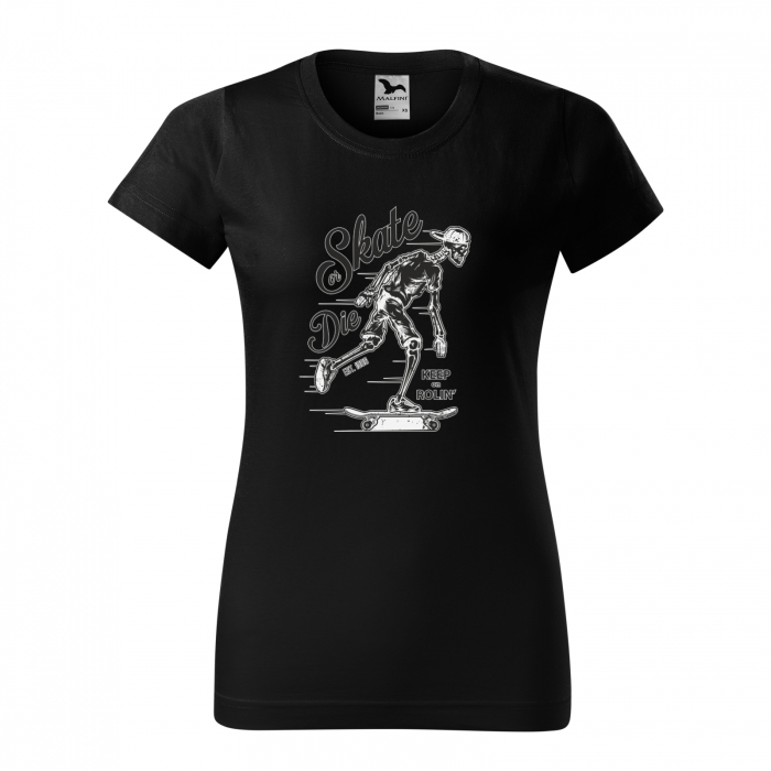 Tricou, idee de cadou, pentru pasionatii de skateboard, Keep on Rolling [1]