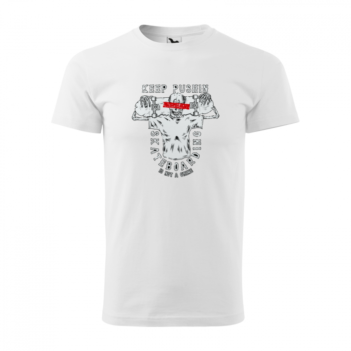 Tricou, idee de cadou, pentru pasionatii de skateboard, Keep Pushing [1]