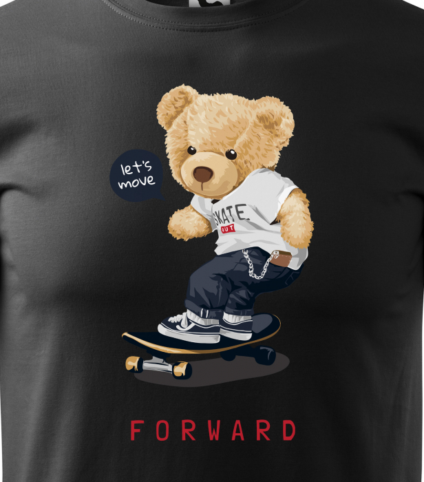 Tricou, idee de cadou, pentru pasionatii de skateboard, Lets Move Forward [2]