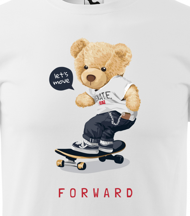 Tricou, idee de cadou, pentru pasionatii de skateboard, Lets Move Forward [2]
