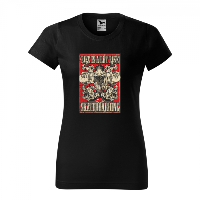 Tricou, idee de cadou, pentru pasionatii de skateboard, Life is a Lot Like Skateboarding [1]