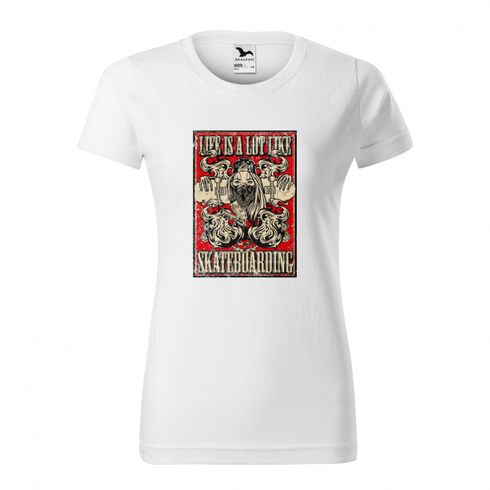 Tricou, idee de cadou, pentru pasionatii de skateboard, Life is a Lot Like Skateboarding [1]