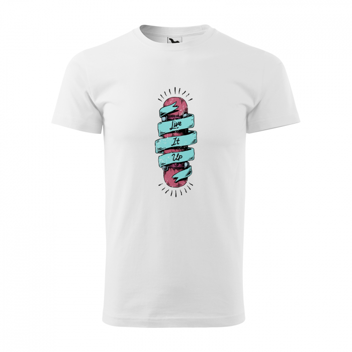 Tricou, idee de cadou, pentru pasionatii de skateboard, Live it Up Skateboard [1]