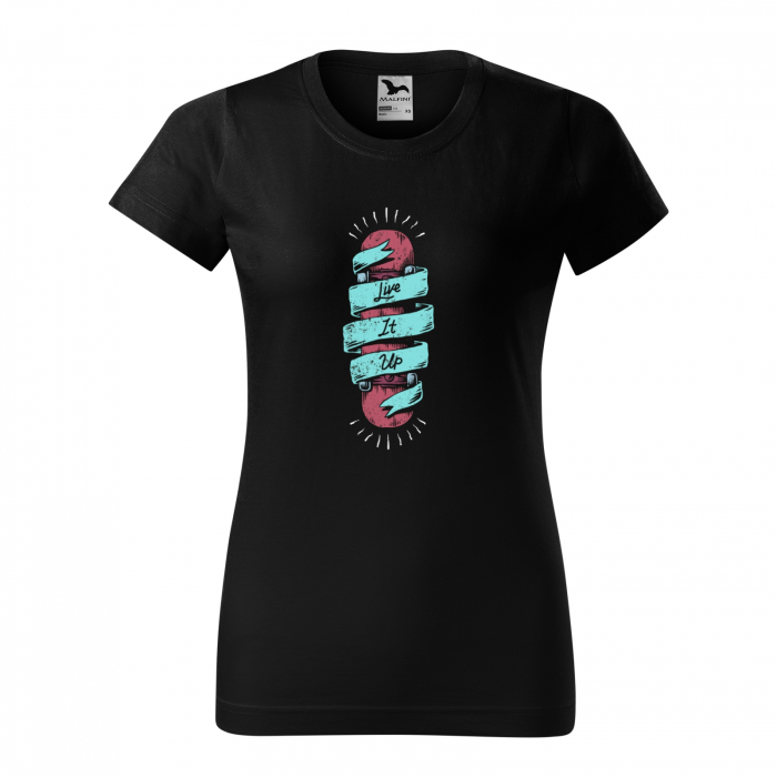 Tricou, idee de cadou, pentru pasionatii de skateboard, Live it Up Skateboard [1]