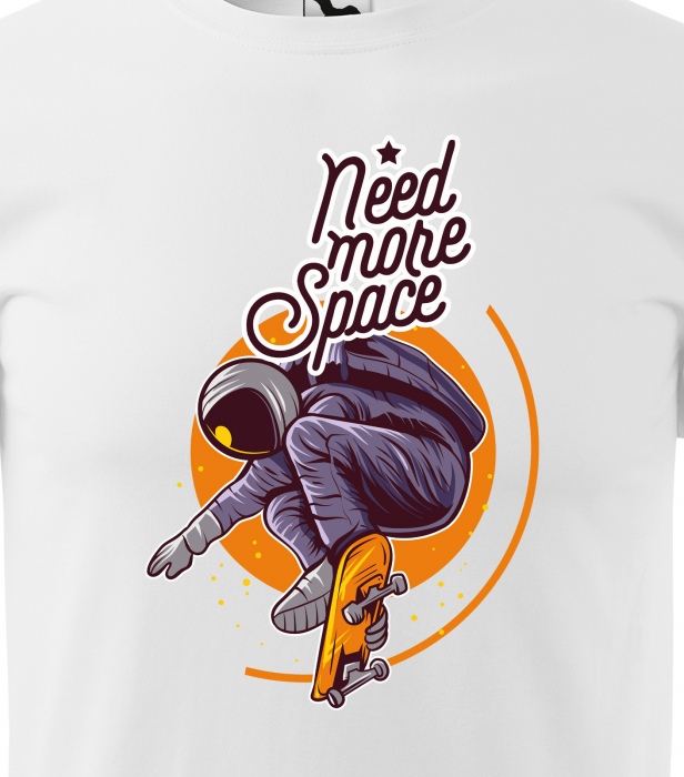 Tricou, idee de cadou, pentru pasionatii de skateboard, Need More Space [2]