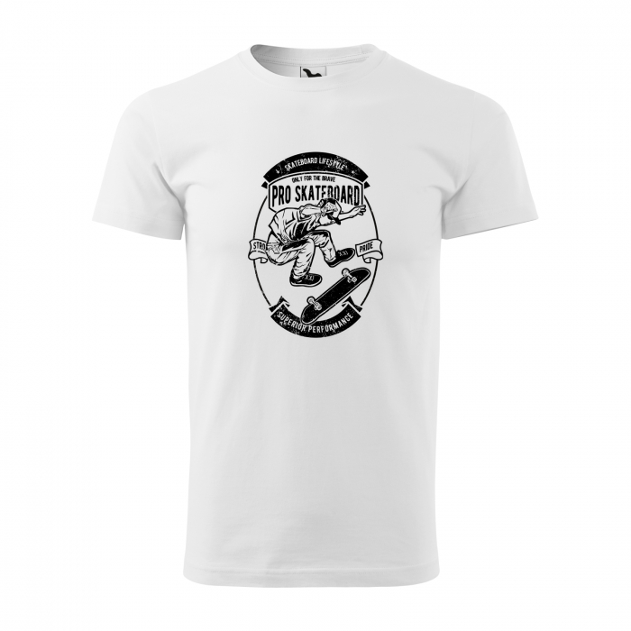 Tricou, idee de cadou, pentru pasionatii de skateboard, Only for The Brave [1]