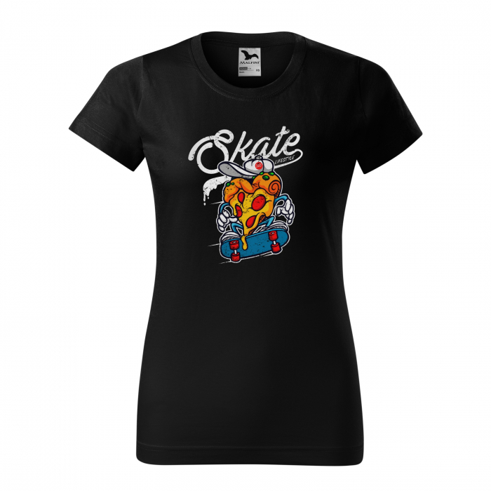 Tricou, idee de cadou, pentru pasionatii de skateboard, Pizza Lover Skater [1]