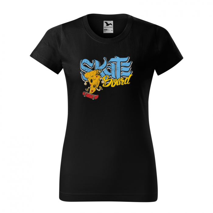 Tricou, idee de cadou, pentru pasionatii de skateboard, Pizza on SkateBoard [1]