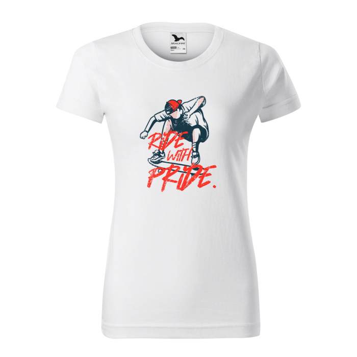 Tricou, idee de cadou, pentru pasionatii de skateboard, Ride with Pride [1]