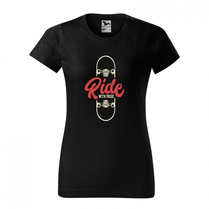 Tricou, idee de cadou, pentru pasionatii de skateboard, Ride Your Board With Pride [1]