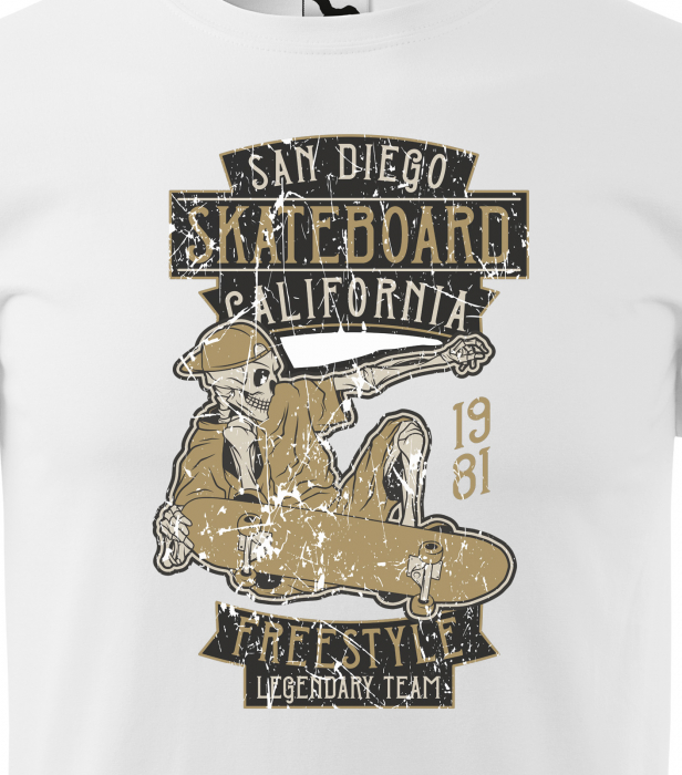 Tricou, idee de cadou, pentru pasionatii de skateboard, San Diego Freestyle Team [2]