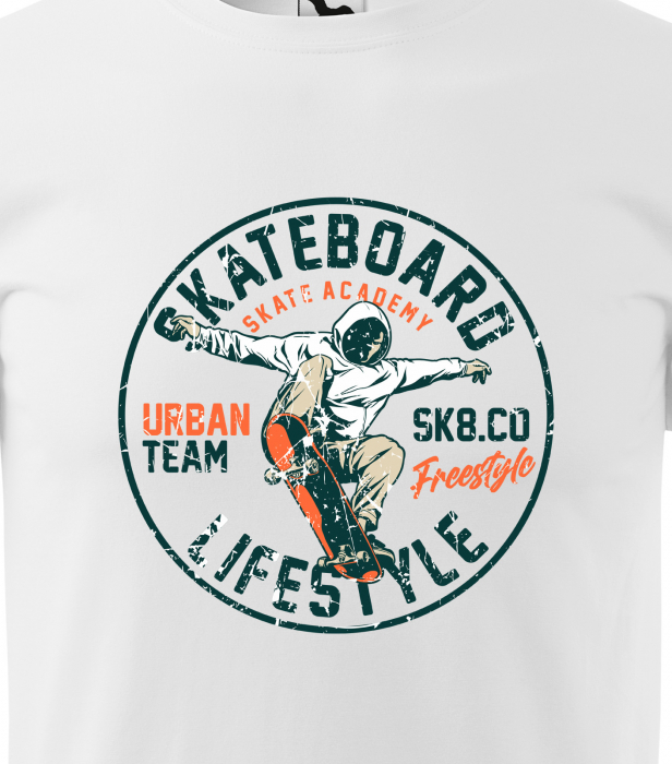 Tricou, idee de cadou, pentru pasionatii de skateboard, Skate Academy Urban Team [2]