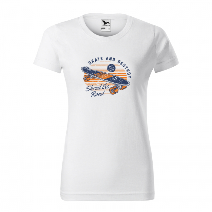 Tricou, idee de cadou, pentru pasionatii de skateboard, Skate and Destroy [1]