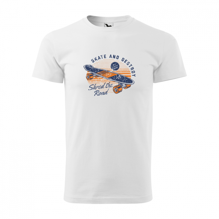 Tricou, idee de cadou, pentru pasionatii de skateboard, Skate and Destroy [1]