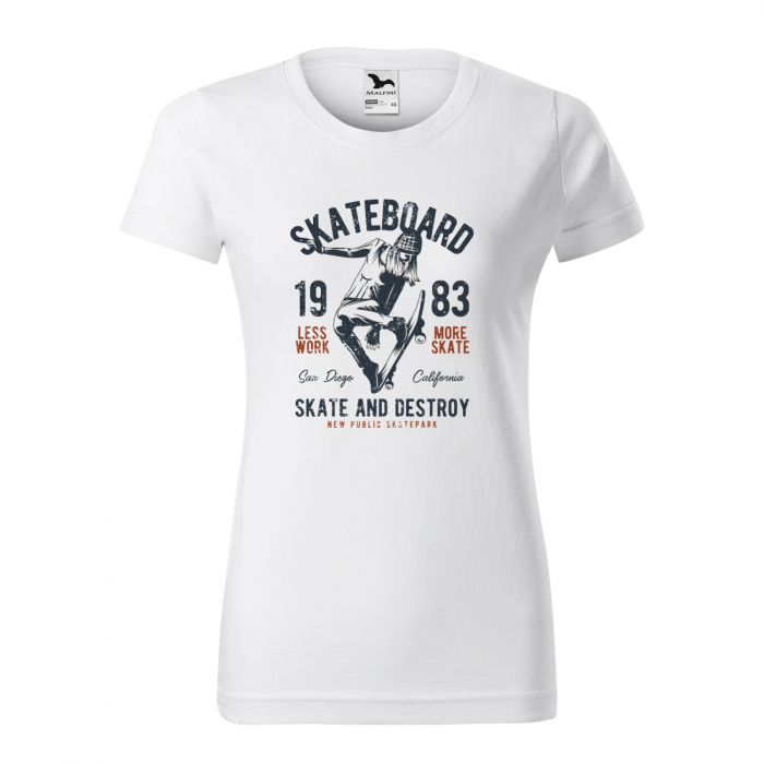 Tricou, idee de cadou, pentru pasionatii de skateboard, Skate and Destroy Public Park [1]